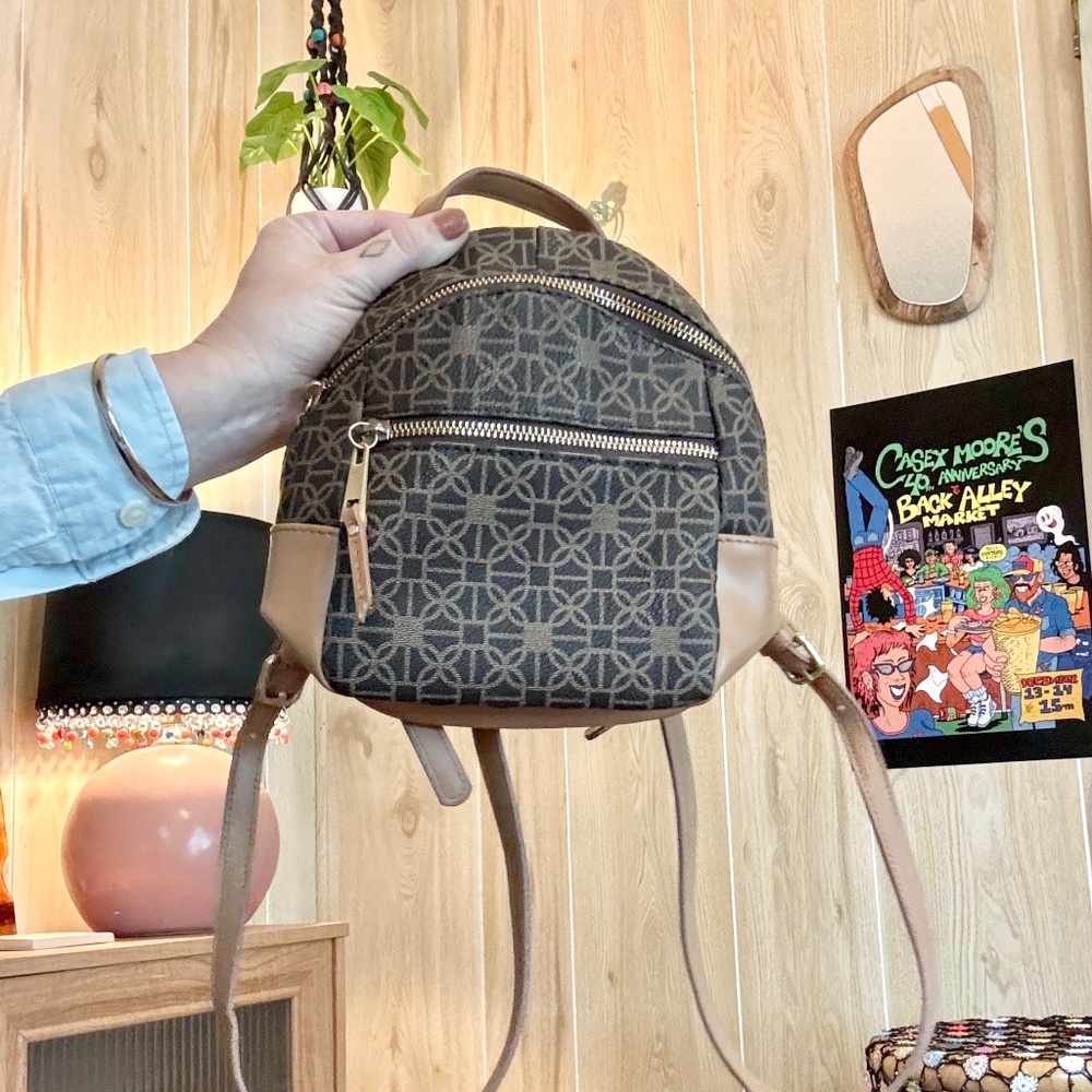 Vintage Convertible Mini Patterned Backpack 2000s - image 2